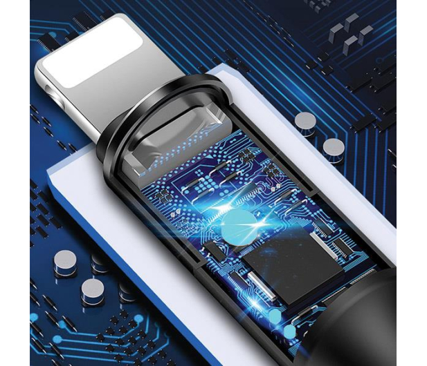 USAMS Kabel pleciony 3w1 1,5m 2Aczarny (lightning/microUSB/USB-C) - 1568988 - zdjęcie 7